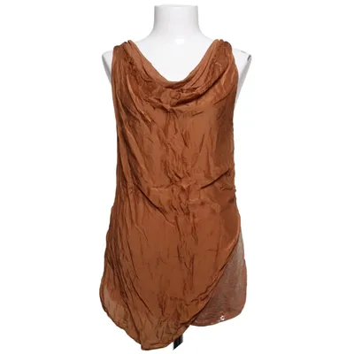 Top (Brown) from Selected Touch Elastane, Silk, Viscose