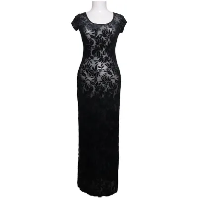 Robe longue (Noir) de Glitzy Acrylique, Élasthane, Polyamide