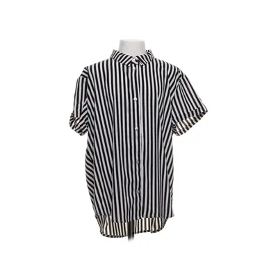 Kortärmad skjorta (Svart, Vit) från Ü by KappAhl Elastan, Polyester