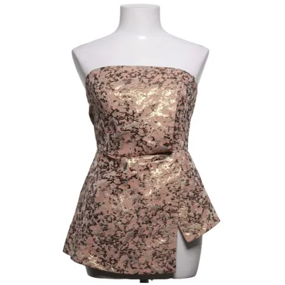 Corset (Beige, Gold) from Topshop Cotton, Metallic fiber, Polyester