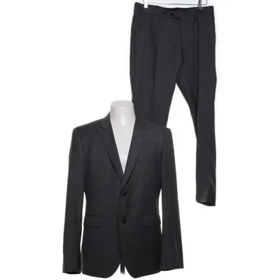 Kostym (Grå) från Bläck Polyester, Viskos, Ull