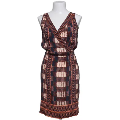 Dress (Orange, Black, White) from Talking French Elastane, Silk