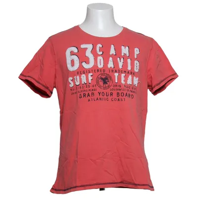 T-shirt (Rood) van Camp David Katoen