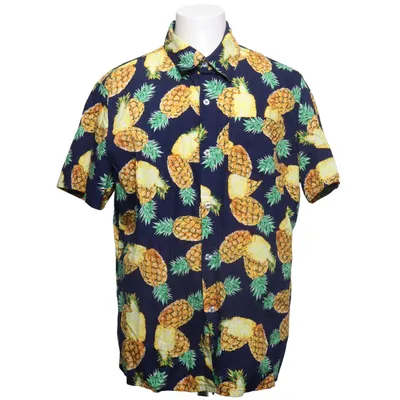 Chemise à manches courtes (Bleu, Jaune, Vert) de ChArmkpR Coton