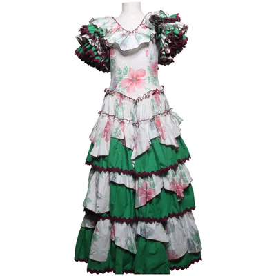 Vêtement traditionnel (Blanc, Vert, Multicolore) Coton, Polyester