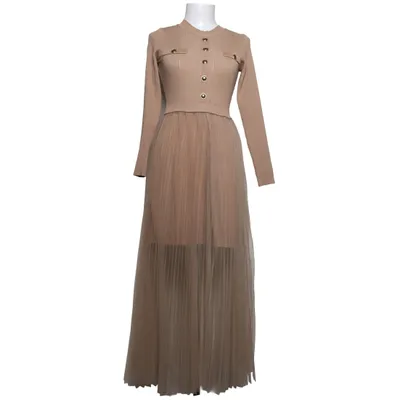 Maxi jurk (Beige) van Fashion Polyester, Viscose