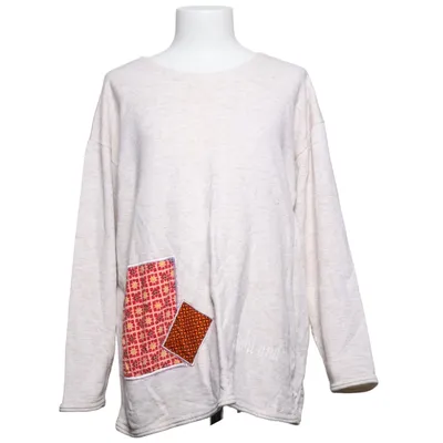 Top (Beige, Multicolored) from Natural Walk Cotton, Linen, Viscose