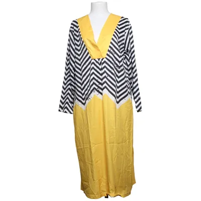 Jurk (Geel, Zwart, Wit) Elastaan, Polyester