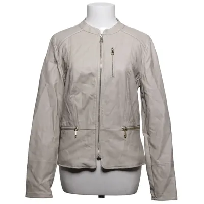 Jacket (Beige) from 365 Three-Sixty-Five Elastane, Polyester, Polyurethane, Viscose