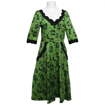 Dress (Green, Black) from Voodoo Vixen Cotton, Elastane