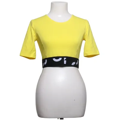 Crop top (Jaune, Noir) de Fighters Élasthane, Coton biologique