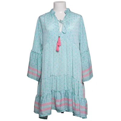 Jurk (Turquoise, Wit, Roze) van Bigg Bull