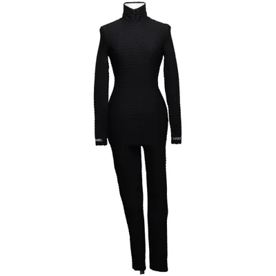 Jumpsuit (Zwart) van Glamaker Elastaan, Polyester