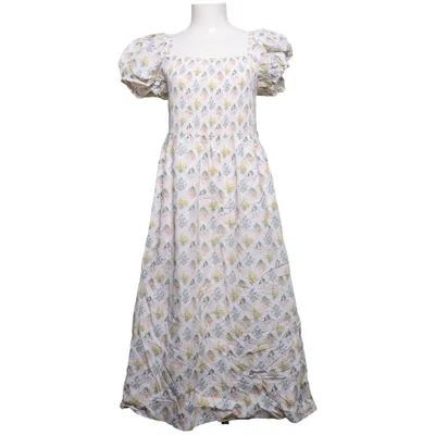 Maxi jurk (Wit, Meerkleurig) van Divided by H&M Katoen
