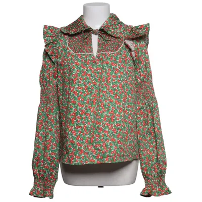 Blouse (Groen, Rood, Wit) van Notes du Nord Katoen, Elastaan, Polyamide