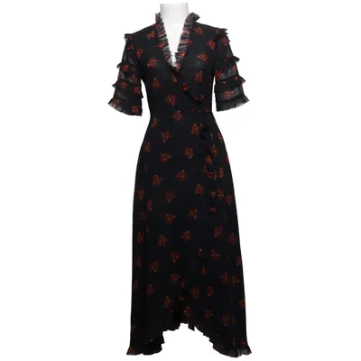 Wikkeljurk (Zwart, Oranje) van Zara Woman Premium Collection Polyester