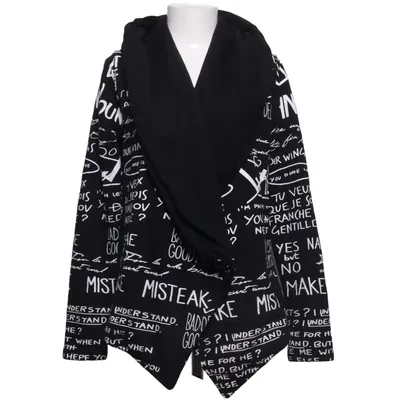 Cardigan (Zwart, Wit) van Cipo & Baxx Katoen, Polyester