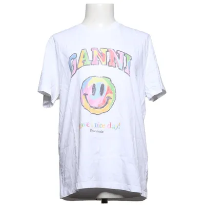 T-shirt (Have A Nice Day) von Ganni Bio-Baumwolle