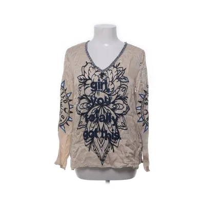 Blouse (Beige, Multicolored) from Me369 Cotton, Viscose