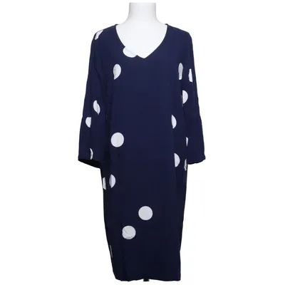 Jurk (Blauw, Wit) van Sandwich Viscose