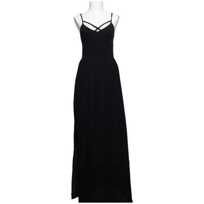 Maxi jurk (Zwart) van Terranova Katoen, Elastaan, Polyester
