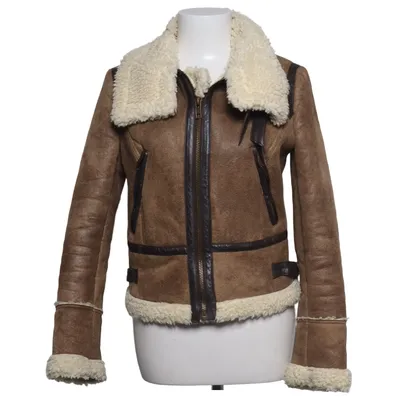 Shearlingjacka (Brun) från Mango Casual Polyester, Viskos