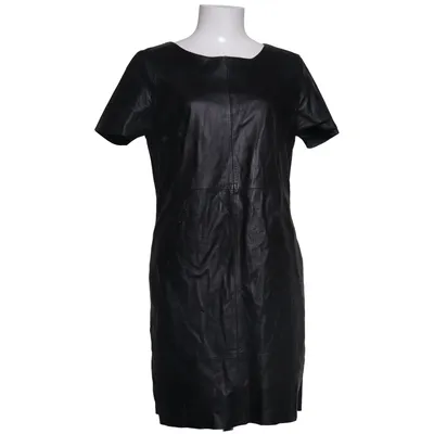 Läderklänning (Svart) från La Fée Maraboutée Bomull, Elastan, Skinn, Polyester, Viskos