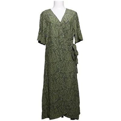 Wickelkleid (Grün, Gelb, Schwarz) von WE Viskose