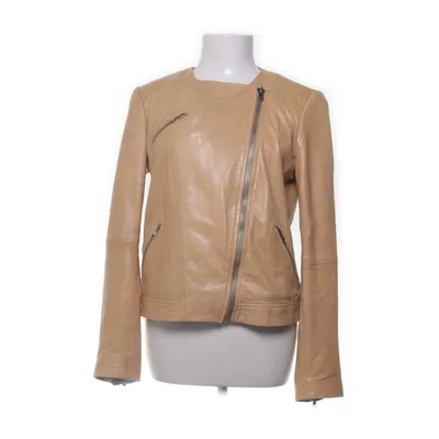 Läderjacka (Beige) från Massimo Dutti Polyester, Skinn, Viskos