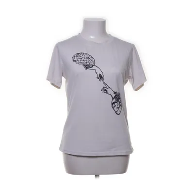 T-shirt (Vit) från Romwe Bomull, Polyester