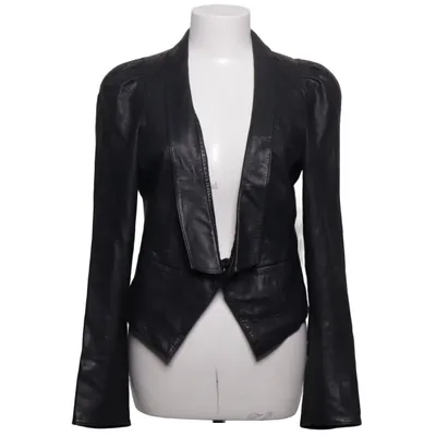 Blazer en cuir (Noir) de Warehouse Coton, Cuir, Polyester