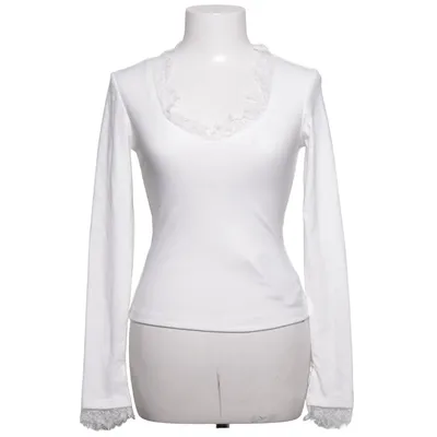 Långärmad t-shirt (Vit) från Dazy Elastan, Polyester