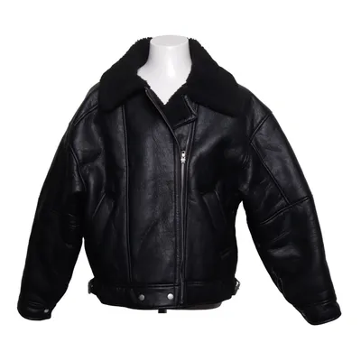 Shearling jacket (Black) from Oak+ Fort Cotton, Polyester, Polyurethane, Viscose