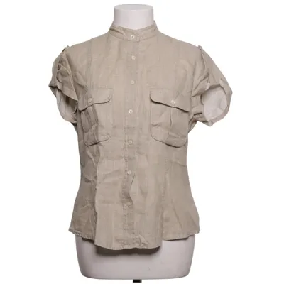 Chemise à manches courtes (Beige) de Hugo Boss Lin, Polyuréthane
