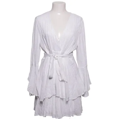 Slå-om-kjole (Hvid) fra Amisu Metallfiber, Viscose