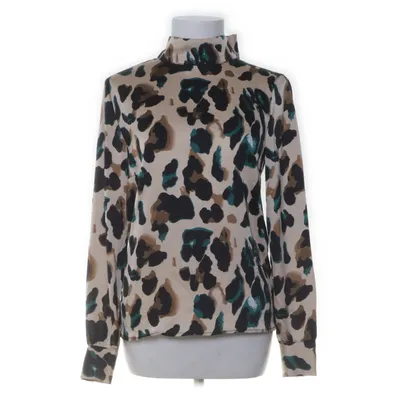 Knytblus (Beige, Flerfärgad) från VILA Clothes Elastan, Polyester