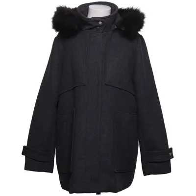 Manteau d'hiver (Gris) de Giovanna Polyester, Laine