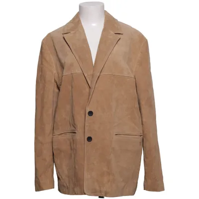 Läderjacka (Beige) från Zara Skinn, Polyester