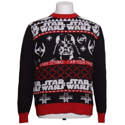 Weihnachtspullover (Schwarz, Mehrfarbig) von H&M Acryl, Polyester