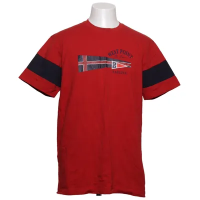 T-shirt (Rood, Blauw) van West Point Katoen