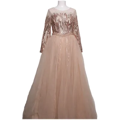 Aftonklänning (Beige, Guldfärgad) från F&P Polyester