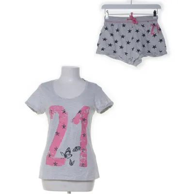 Pyjamasz (Grå, Flerfarvet) fra Esmara Lingerie Bomuld, Viscose