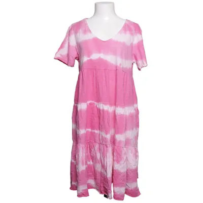 Jurk (Roze, Wit) van New Collection Katoen, Elastaan