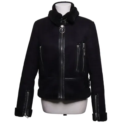 Shearlingjacka (Svart) från Zara Woman Outerwear Bomull, Polyester, Polyuretan, Viskos