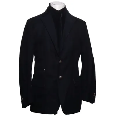 Blazer (Noir) de Corneliani Coton, Cupro