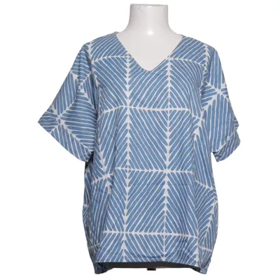 Top (Blue, White) from Marimekko x Uniqlo Cotton