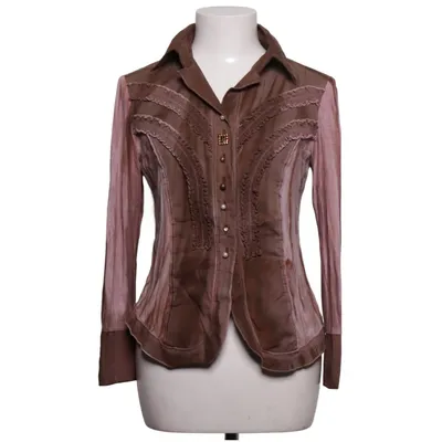 Blouse (Brown, Pink) from Piro Cotton, Elastane, Viscose