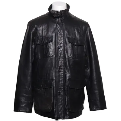 Veste en cuir (Noir) de Jake*s Coton, Cuir, Polyester