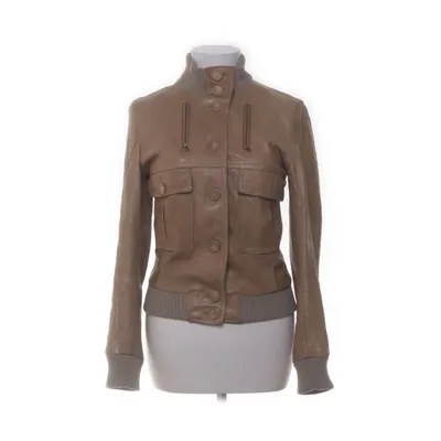 Läderjacka (Brun) Skinn, Polyester