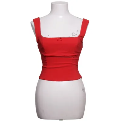 Crop top (Röd) från Bershka Elastan, Polyamid, Viskos